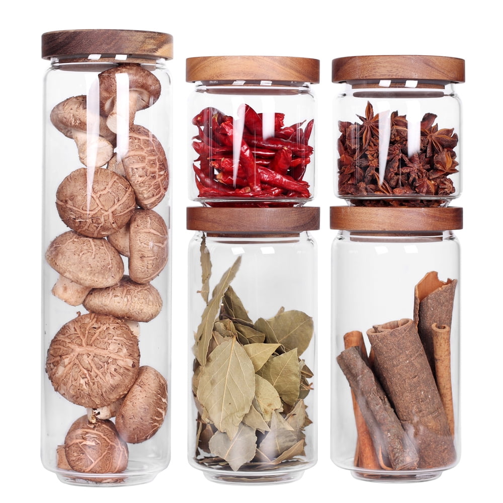 https://i5.walmartimages.com/seo/Set-of-5-Kitchen-Canisters-with-Wood-Lid-Stackable-Glass-Food-Jars-Storage-Sugar-or-Spaghetti-Container-for-Pantry_935f4e11-8981-4204-ad12-a43af5a3b684.c7a1b934aaf2533612b6d4c458770080.jpeg