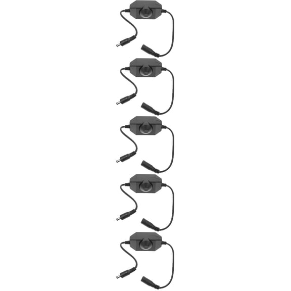 CIMAXIC Black Table Lamp Dimmer, Rotary LED Brightness Control, Wear-Resistant 5Pcs