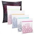 thumbnail image 1 of Set of 5 Mesh Laundry Bags-1 Extra , 2 Big & Medium for Blouse, Hosiery, Stocking, Underwear, Travel, 1 of 6