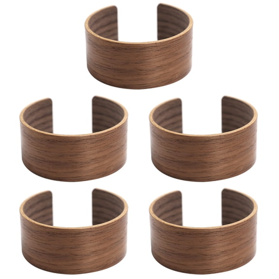 YOSADIER Portable Walnut Cup Sleeve Heat-Insulation for Protection 5Pcs