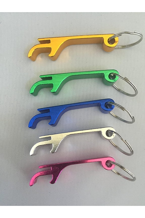 Set of 5 - Multi Color Key Chain Beer Bottle Opener/Pocket Small Bar Claw Beverage Keychain Ring