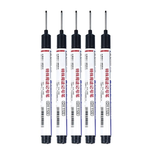 Set of 5 Multipurpose Industrial Markers Precisions Tip for Narrow Space Marking