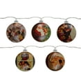 thumbnail image 1 of Northlight Norman Rockwell Prints Glass Christmas Disc Lights - 5.75' Clear Wire - 5ct, 1 of 3