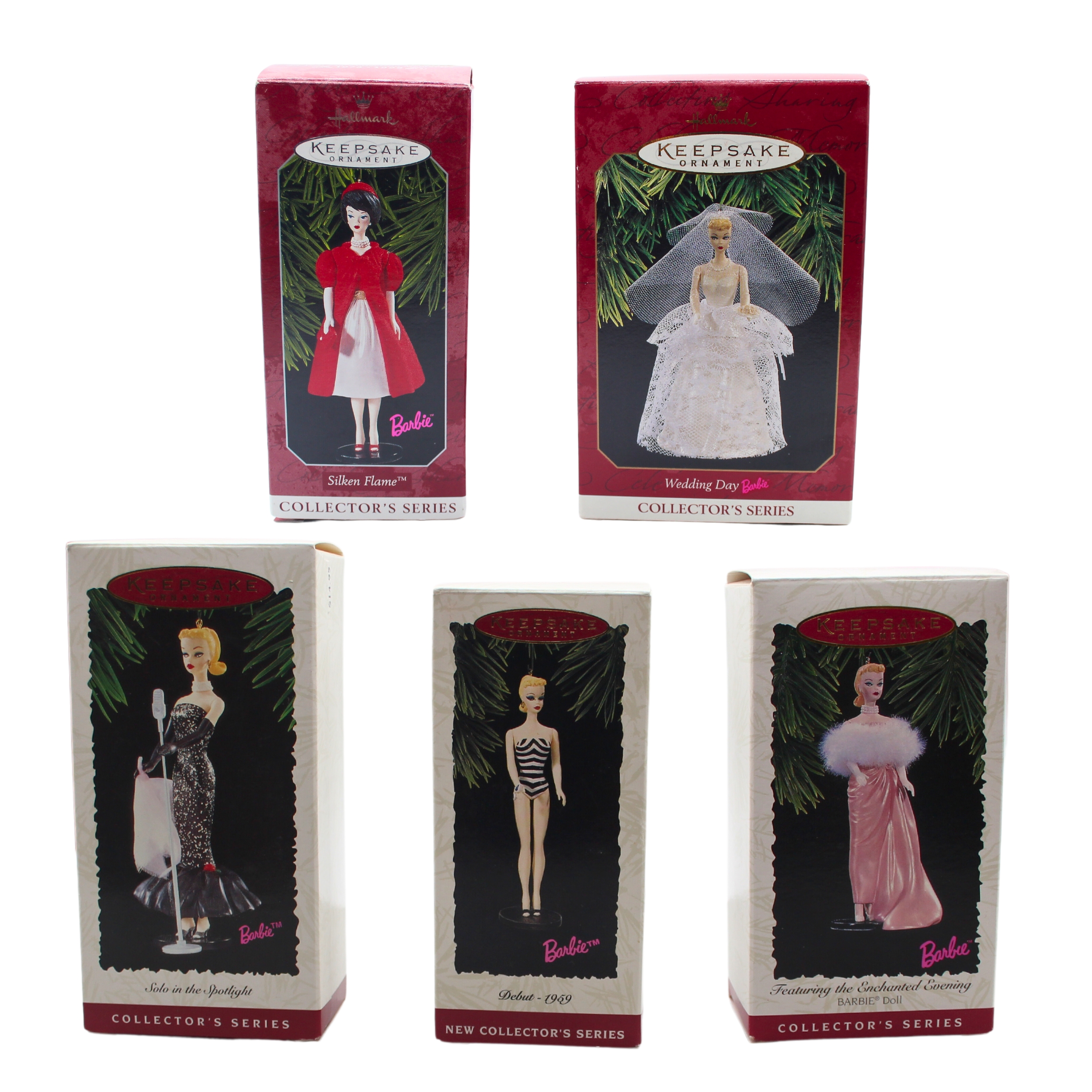 Set of 5 Nostalgic Barbie Series Hallmark Ornaments | 1994-1998 - Walmart.com