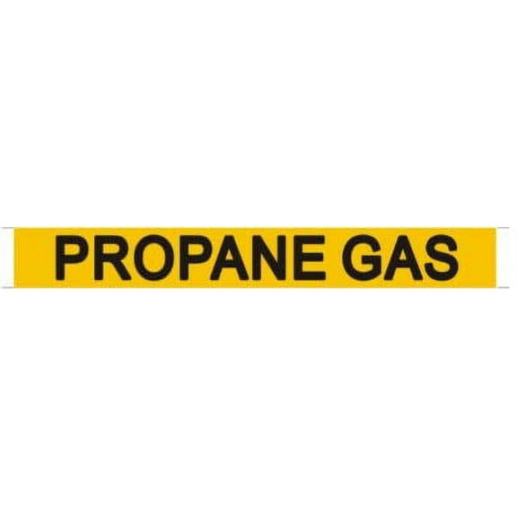 Set of 5 PCS - Pipe Marking- Propane Gas Sign (Sticker,Yellow, 1X8)(ref-2022-4)