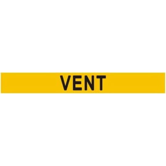 Set of 5 PCS - Pipe Marking- Vent Sign (Sticker,Yellow, 1X8)(ref-2022-4 ...