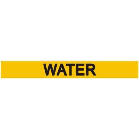 Set of 5 PCS - Pipe Marking- Water Sign (Sticker,Yellow, 1X8)(ref-2022-4)