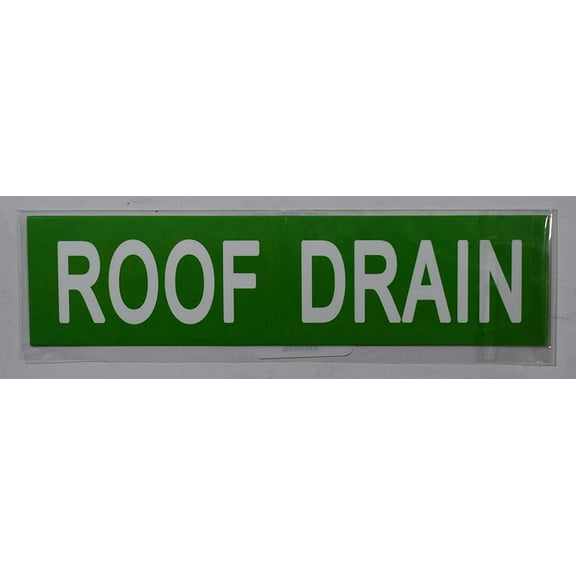 Set of 5 PCS -ROOF Drain (Sticker, Green, 2X8)(ref-2022-4)