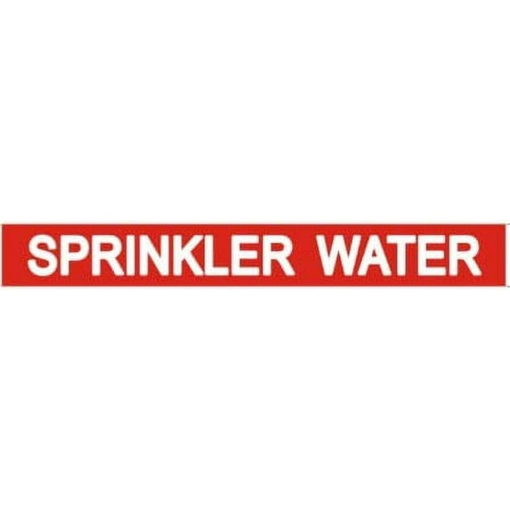 Set of 5 PCS - Sprinkler Water (Sticker,RED, 2X8)(ref-2022-4)