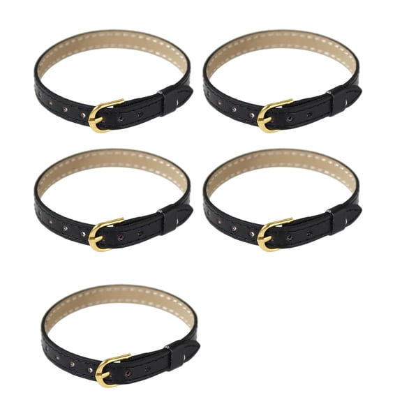 Set of 5 PU Strap Waist Belt With Strong Metal Clasp For 1/16 Scale Miniature Model Accessories