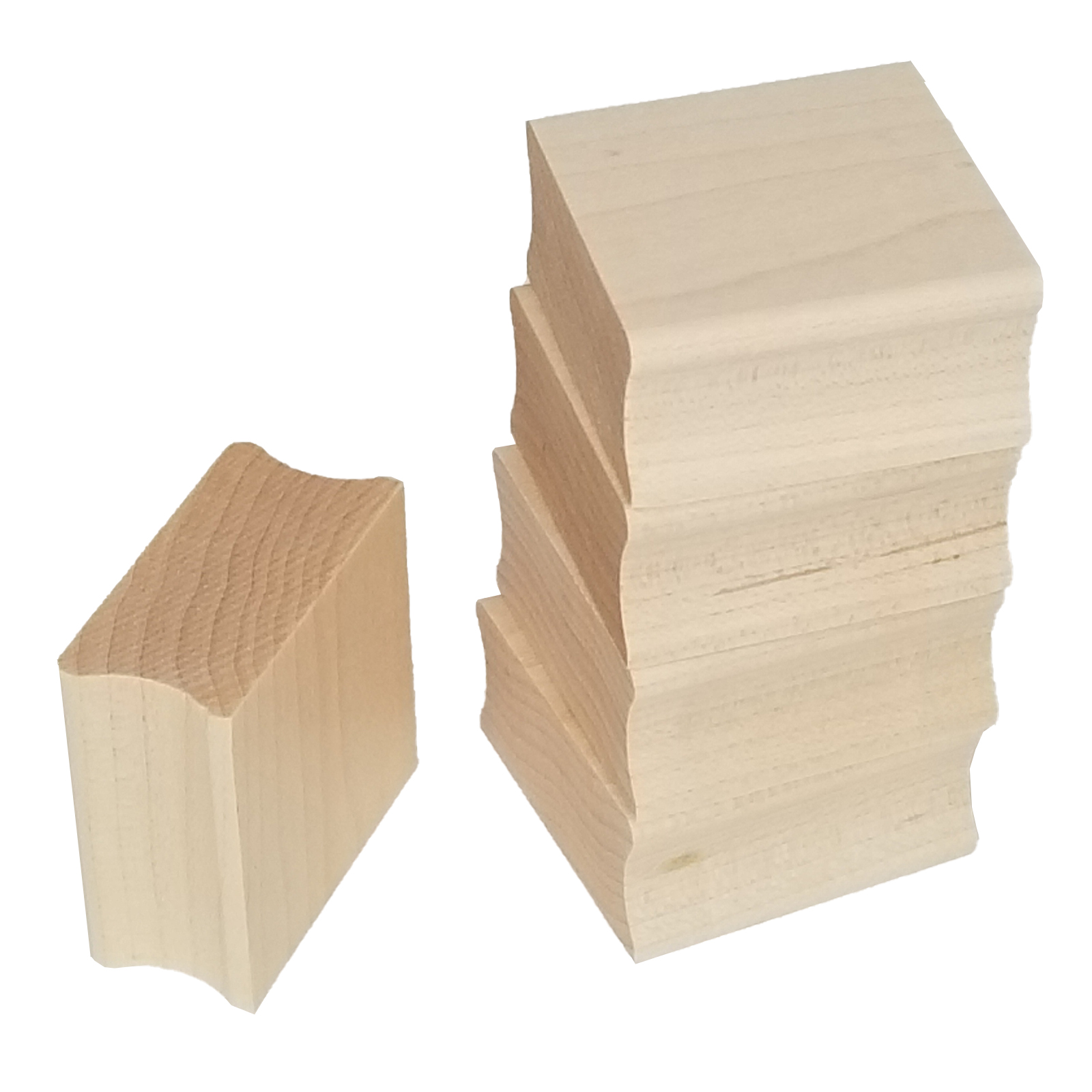 5-Piece Maple Wood Stamp Handles - 2.0 X 2.0 Inch Square, DIY Rubber Stamp Mounts, Made In USA