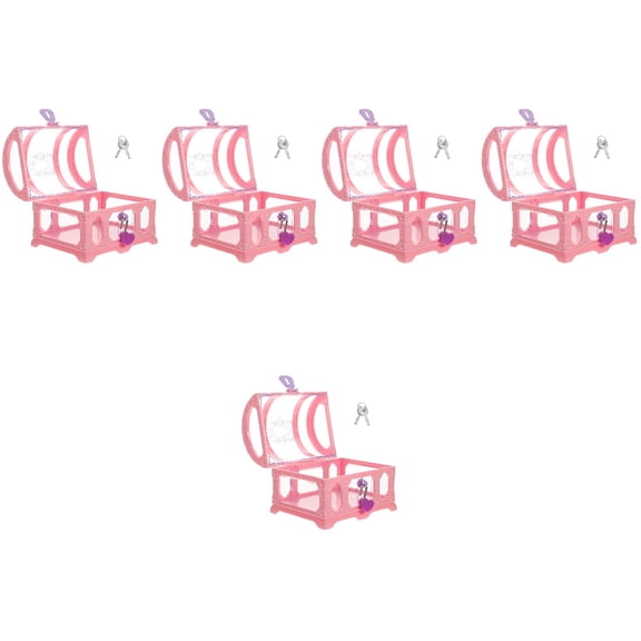 Set of 5 Pirate Treasure Chest Toy Boxes for Kids, Party Favor, Birthday Decoration, Pirate Theme Storage Containers