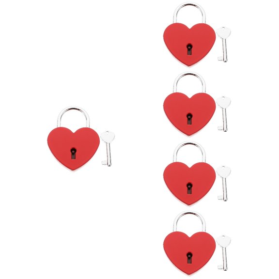 Set of 5 Rustproof Lock Versatile Padlock Airtight Jar Large Serve Baby Travel Red