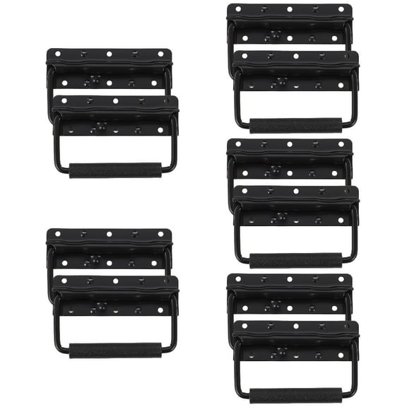 Set of 5 Spring Loaded Drop Handle Metal Moving Packing Tape Duct Black