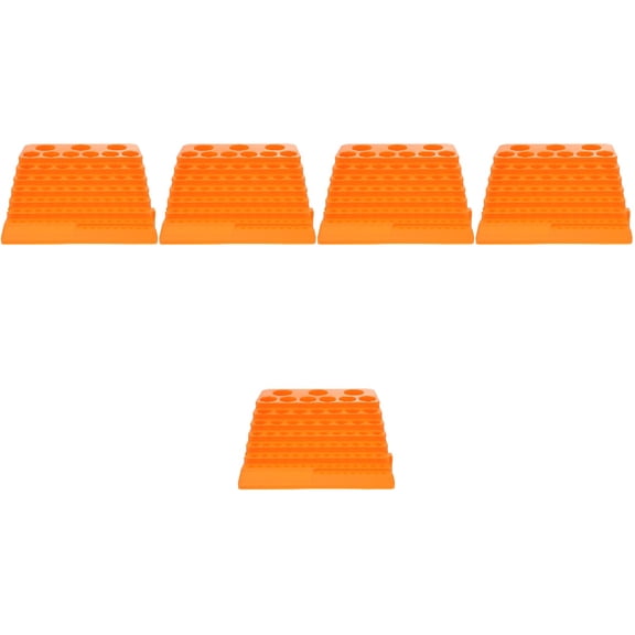 Set of 5 Storage Boxes for Bits Rack Drill Holder Case Stand Orange