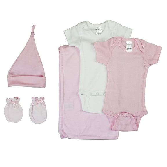 Bambini Layette Newborn Baby Girl 5 Pc Layette Baby Shower Gift Set
