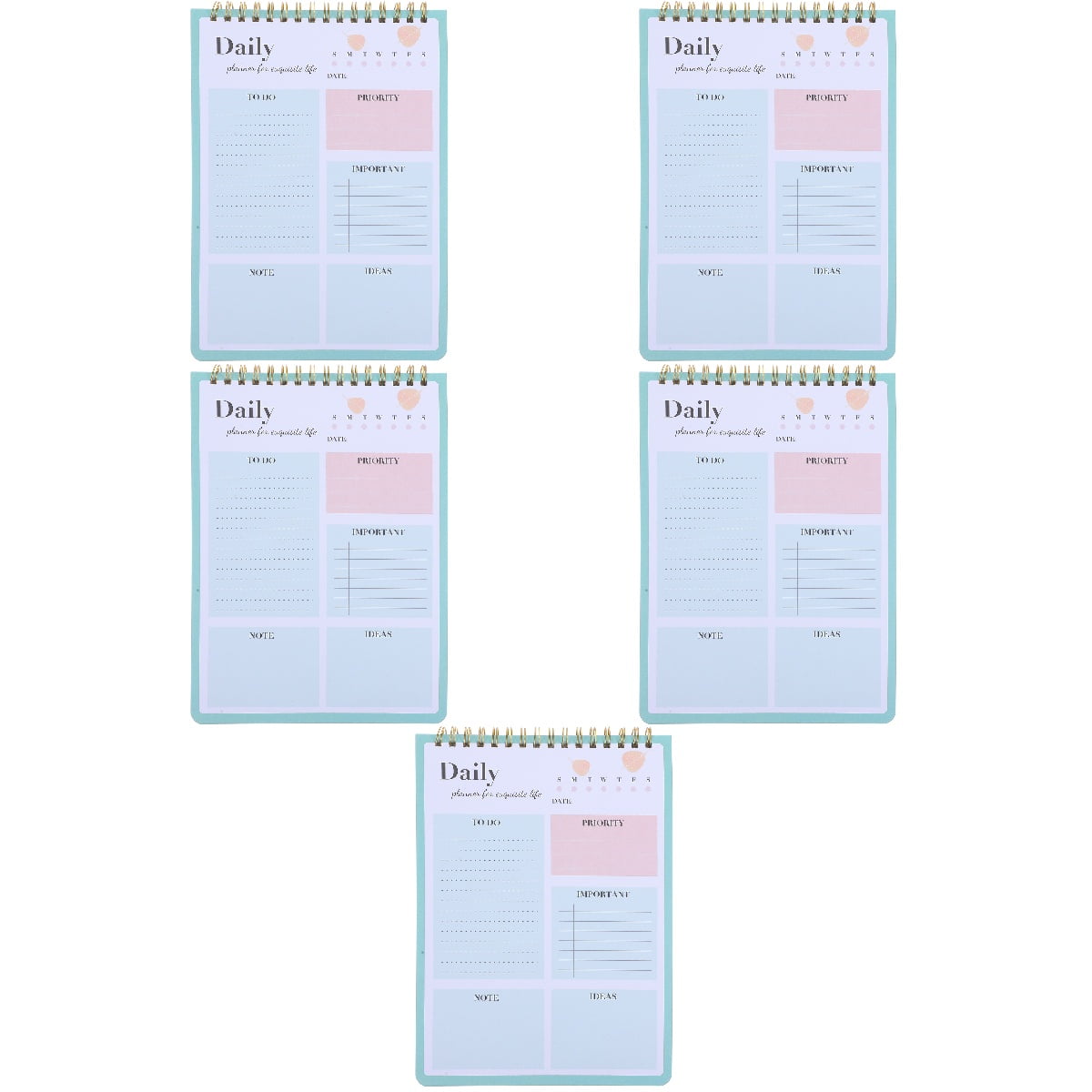 Set of 5 Time Management Notepad Project Weekly Planner Whiteboard ...