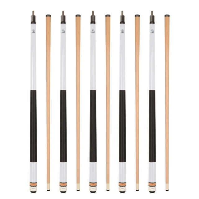 Set of 5 WHITE Aska L2 Billiard Pool Cues, 58 Hard Rock Canadian Maple