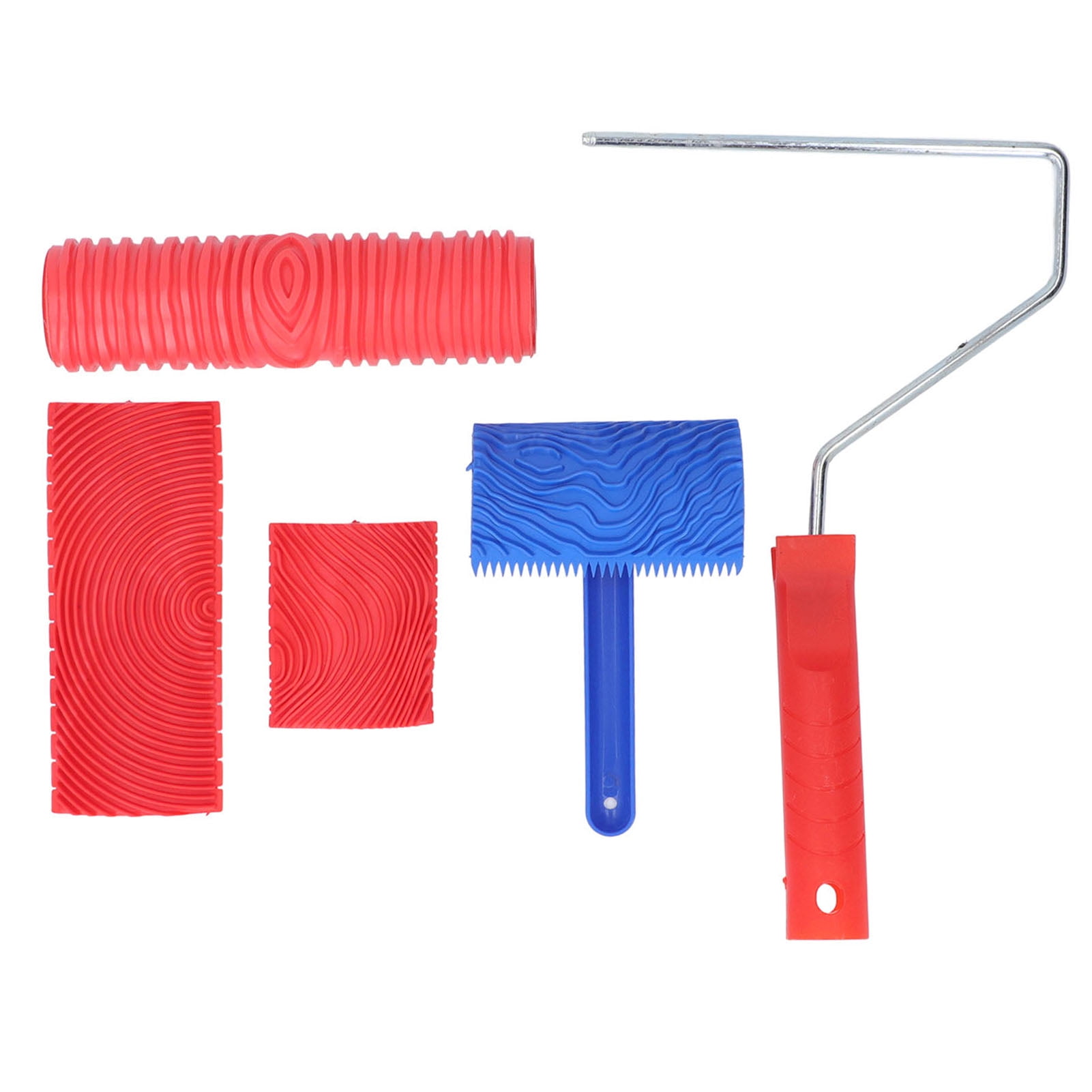 Set of 5 Wood Grain Roller Painting Tool Texture Pattern Graining with