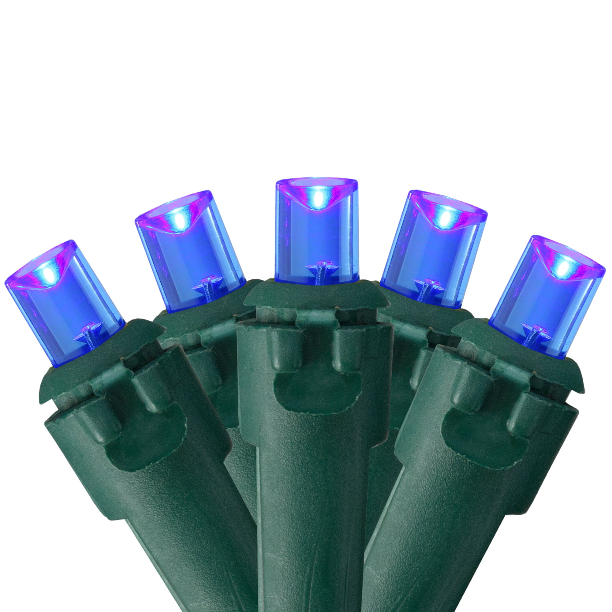 Set of 50 Blue LED Wide Angle Christmas Lights