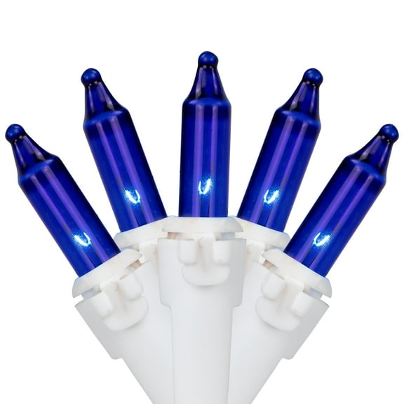 Northlight Mini Incandescent Christmas Lights - Blue - 10' White Wire - 50ct