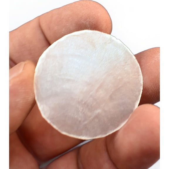 Set of 50 Capiz Shells - Round Cut - 1 1/2" Diameter - for Crafts (Wind Chimes / Seashell Curtains)