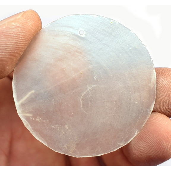 Set of 50 Capiz Shells - Round Cut - 2" Diameter - for Crafts (Wind Chimes / Seashell Curtains)