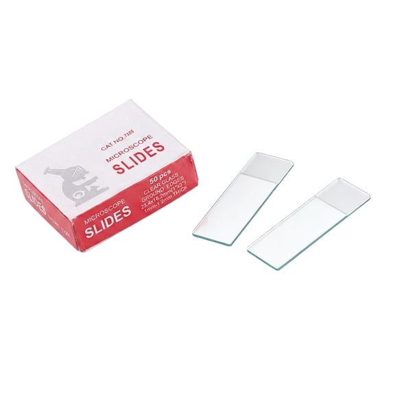 Set of 50 Ground Microscope Slides Ready Use for Science Labs Pre