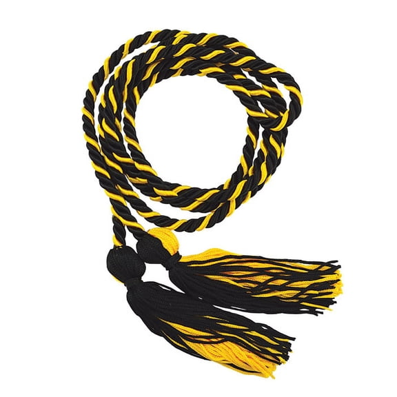 Set of 50 Honor Cords - Black/Gold
