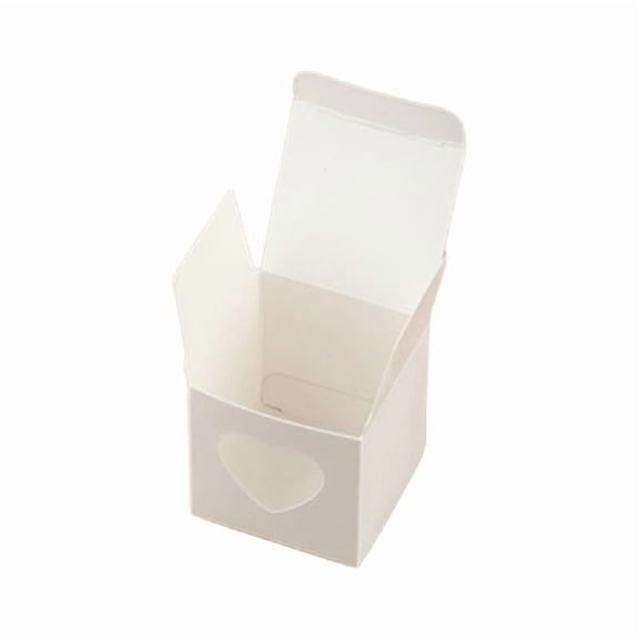 Set of 50 Mini Cake Boxes Heart Window for Showcasing Treats Gift Box