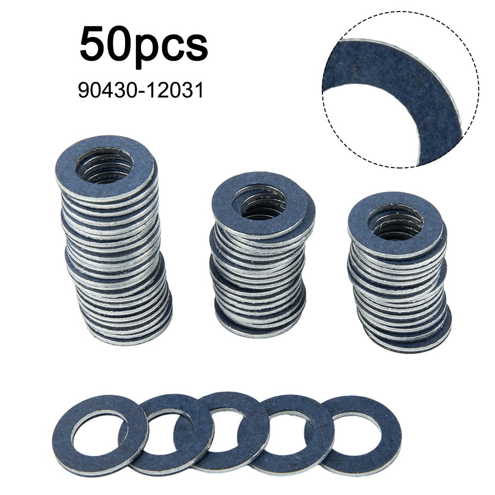 Set of 50 Oil Drain Sump Plug Washers Gasket Hole For Toyota OE90430