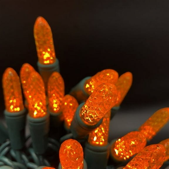 Set of 50 Orange M8 LED Lights with 4in Spacing