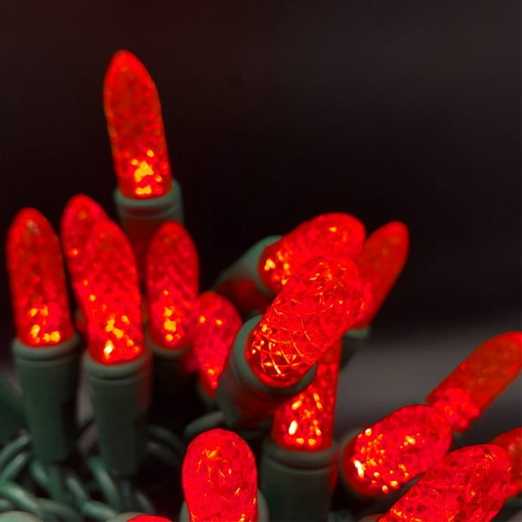Set of 50 Red M8 LED Lights with 4in Spacing