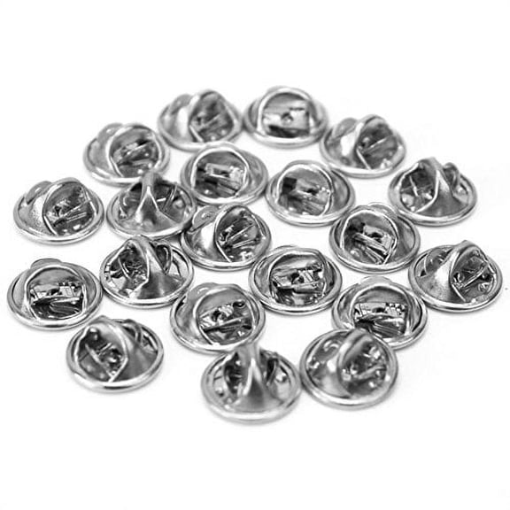 Set of 50 Silver Comfort Fit Butterfly Clutch Metal Pin Backs Replacement