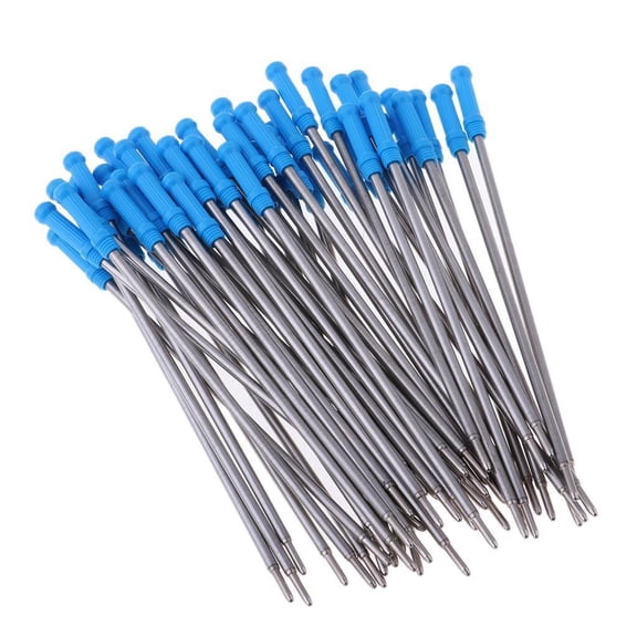 Set of 50 Standard Ink 0.5mm Rollerball Pen Refills Replacement Parts blue