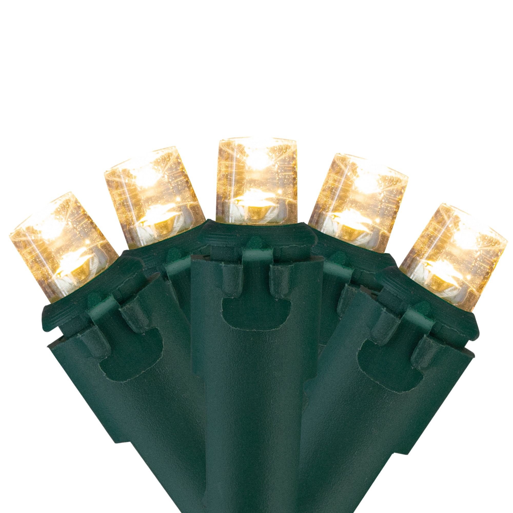 Set of 50 White LED Wide Angle Christmas Lights