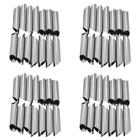 Set of 56 430 Stainless Steel Tubes Cannoli Pastry Forms Molds-5 Inch