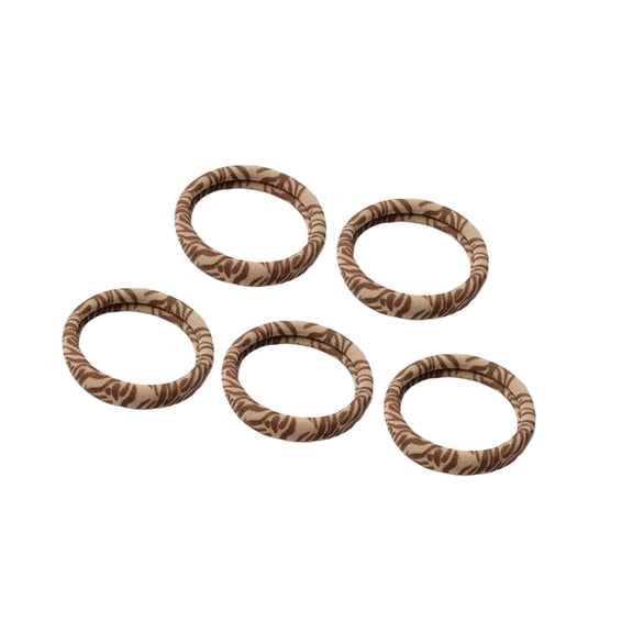 Set of 5pcs Cheetah Pattern Cloth Hair Rope Lightweight Construction High String Head Accessories Compact Carry Item