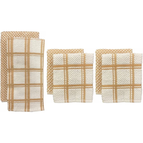 Set of 6, 100% Ring-Spun Cotton - Window Panel Terry 2 - Kitchen Towel Size 16 x