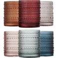 thumbnail image 1 of Set of 6 | 11 OZ Muted Bubble Design Whiskey, Old-Fashioned, Embossed Design Glass Water, Wine, 1 of 9
