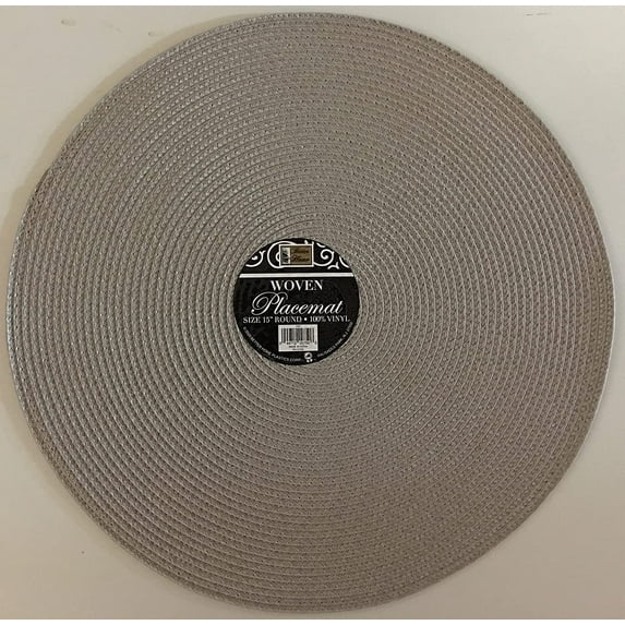 Set of 6, 15 Inch Round Woven Place Mats