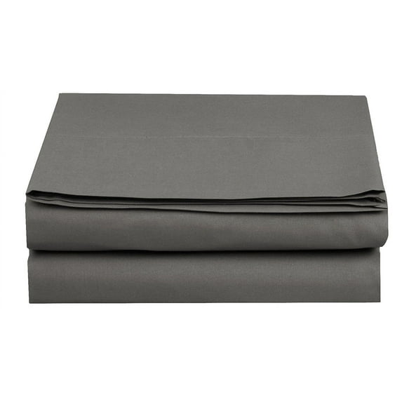 Set of 6 1500 TC Flat Sheet, Full Size, Grey