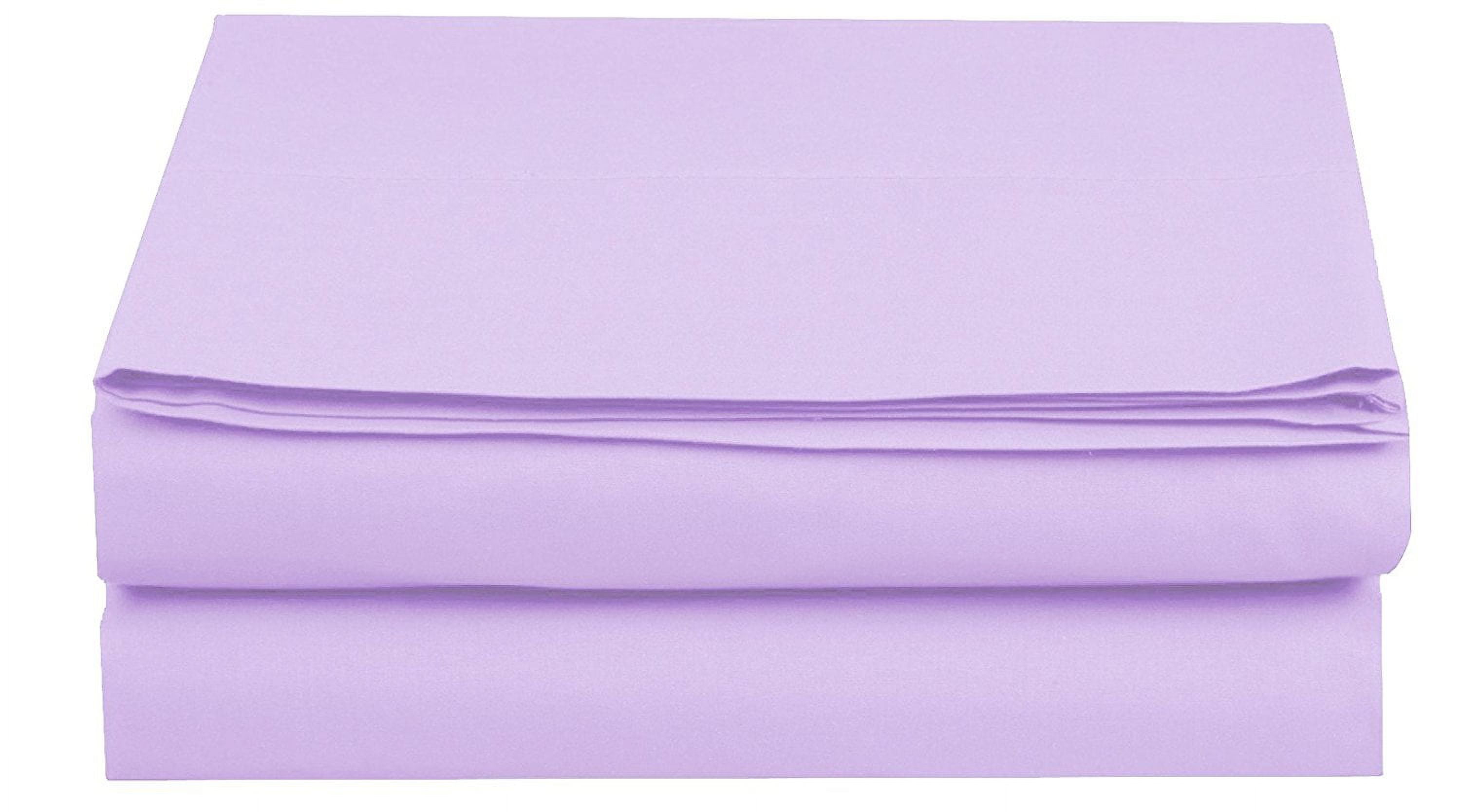 Set of 6 1500 TC Flat Sheet, Full Size, Lilac