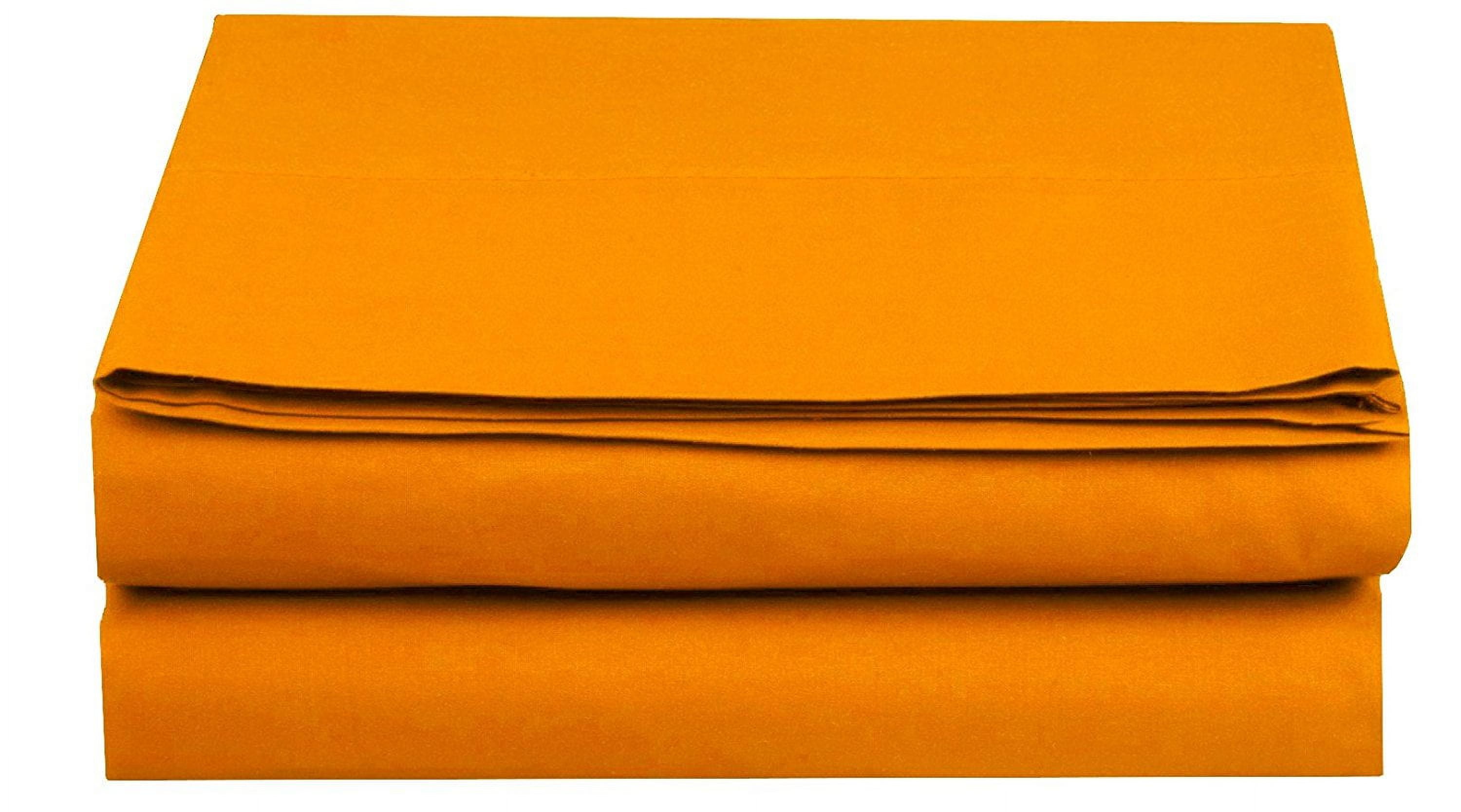 Set of 6 1500 TC Flat Sheet, Twin/Twin XL Size, Vibrant Orange