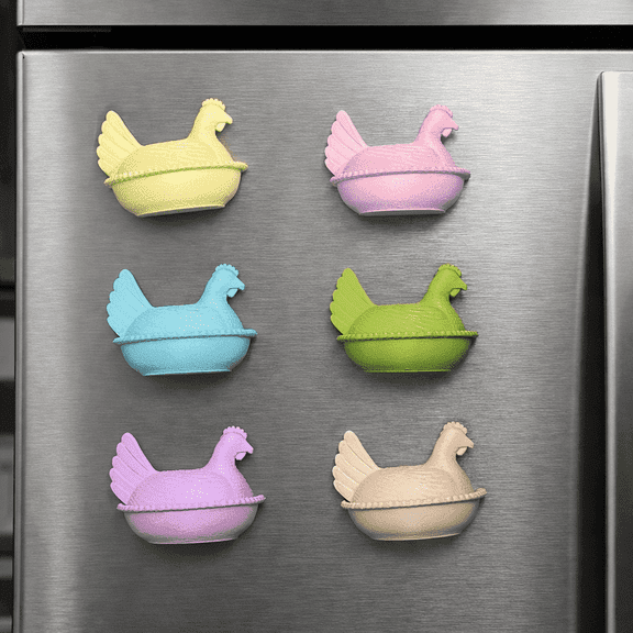 Hen on Nest Refrigerator Magnet – Farm Chicken Kitchen Decor