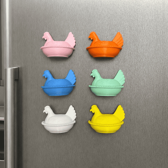 Hen on Nest Refrigerator Magnet – Farm Chicken Kitchen Decor