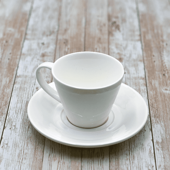 [ Set of 6 ] 6 FL OZ | 180 ML TEA CUP & SAUCER White