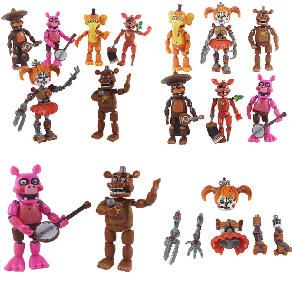 Set of 6 Action Figures Inspired by Five Nights at Freddy's Pizzeria  Simulator Action Figures Toys Toys Gifts Approximately 6 Inches 