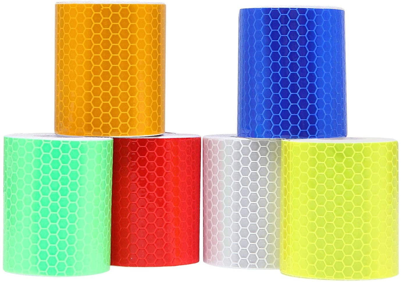 Set of 6 Adhesive Warning Tape Adhesive Reflective Tape, High