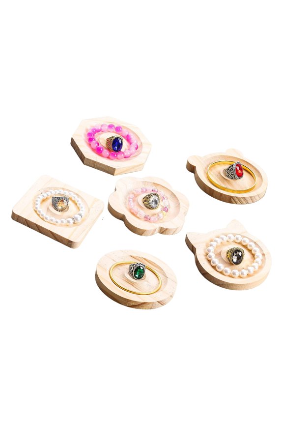 Set of 6 Artistic Wood Bead Designs Board for Designing Bracelets and Bangles